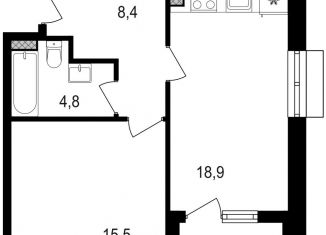 Продается 1-комнатная квартира, 49 м2, Москва, Михалковская улица, 48с8, ЖК Михалковский