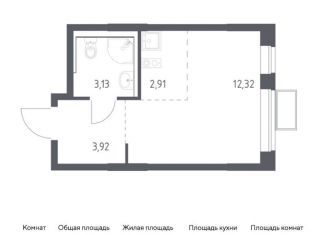 Квартира на продажу студия, 22.3 м2, городской округ Красногорск