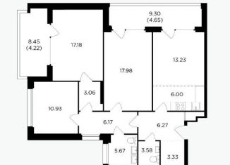 Продажа трехкомнатной квартиры, 98.2 м2, Москва, Восточная улица, 4Ак8, ЖК Ривер Скай