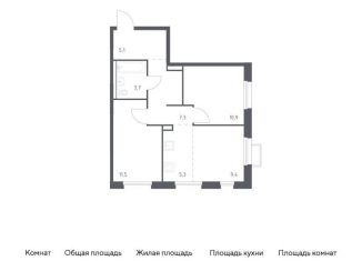 Продается двухкомнатная квартира, 53.2 м2, Владивосток, улица Сабанеева, 1.1