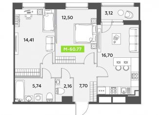 Продаю 3-ком. квартиру, 61 м2, Санкт-Петербург, метро Звёздная