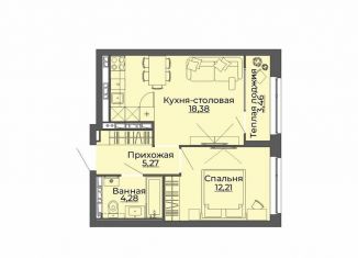 Продается 1-комнатная квартира, 43.6 м2, Екатеринбург, Красноуфимская улица