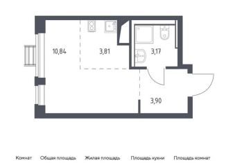 Продается квартира студия, 21.7 м2, село Ям, ЖК Прибрежный Парк, жилой комплекс Прибрежный Парк, к6.2