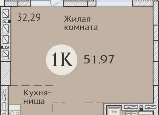 Продается 1-комнатная квартира, 53.2 м2, Новосибирск, улица Дуси Ковальчук, 248/2, ЖК Заельцовский