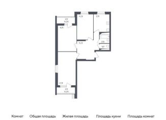 Продается 3-ком. квартира, 85.7 м2, посёлок Жилино-1, жилой комплекс Егорово Парк, к4, ЖК Егорово Парк