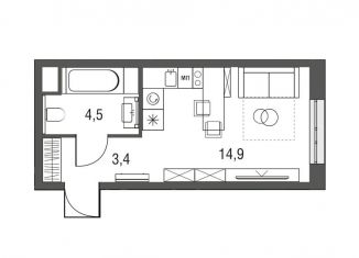 Продается квартира студия, 23.3 м2, Москва, Тагильская улица, 4к2, ЖК Сиреневый парк