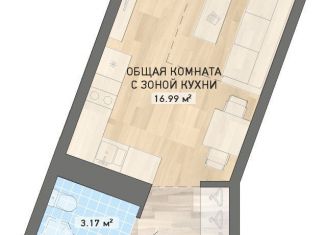 Продаю квартиру студию, 25 м2, Екатеринбург, метро Чкаловская