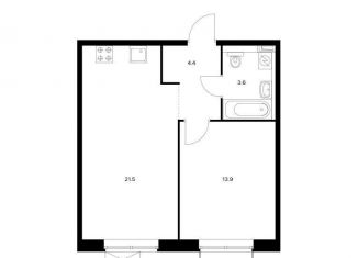 Аренда 1-ком. квартиры, 43.4 м2, Москва, улица Михайлова, 30Ак6, ЖК Михайловский парк