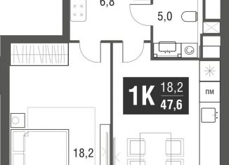 Продажа 1-комнатной квартиры, 47.6 м2, Москва, район Свиблово, проезд Серебрякова, 11-13к1