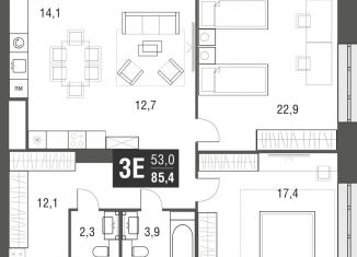 Продам 3-комнатную квартиру, 85.4 м2, Москва, проезд Серебрякова, 11-13к1, ЖК Сильвер