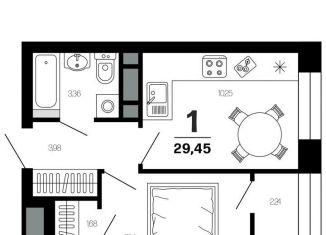 Продам однокомнатную квартиру, 29.5 м2, Рязань