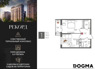 Продаю однокомнатную квартиру, 41.6 м2, Краснодар, Карасунский округ