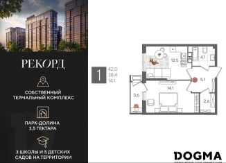 Продажа 1-комнатной квартиры, 42 м2, Краснодар, Карасунский округ