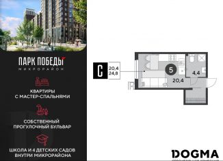 Квартира на продажу студия, 24.8 м2, Краснодар, Прикубанский округ