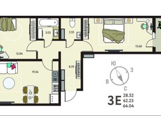 Продам двухкомнатную квартиру, 64 м2, Липецкая область