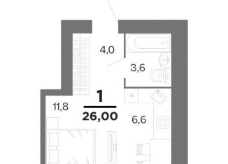 Продажа 1-ком. квартиры, 26 м2, Рязань