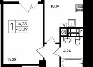 Продажа 1-ком. квартиры, 40.9 м2, Крым