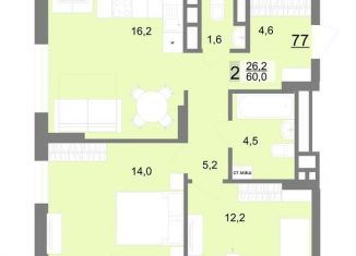 Продам 2-комнатную квартиру, 60 м2, Екатеринбург, улица Шаумяна, 83, метро Площадь 1905 года