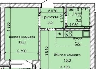 Двухкомнатная квартира на продажу, 33.8 м2, Алтайский край