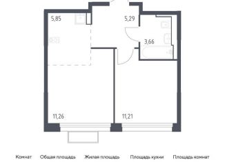 2-комнатная квартира на продажу, 37.3 м2, Красногорск, жилой комплекс Квартал Строгино, к2