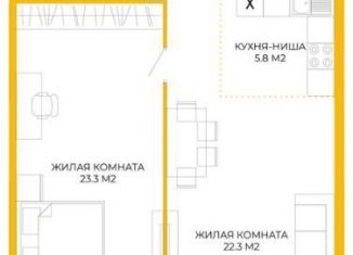 Продам 2-комнатную квартиру, 65 м2, Пенза, Октябрьский район, Побочинская улица, с13
