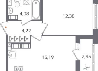 Продажа однокомнатной квартиры, 37.4 м2, Санкт-Петербург, муниципальный округ Финляндский