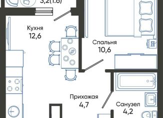 1-ком. квартира на продажу, 33.7 м2, Новороссийск