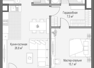 Продам однокомнатную квартиру, 68.5 м2, Москва