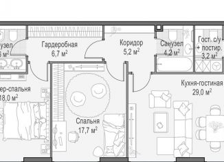 Продам двухкомнатную квартиру, 94.7 м2, Москва, метро Выставочная