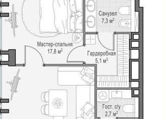 Продается 1-комнатная квартира, 141.3 м2, Москва, Пресненский район