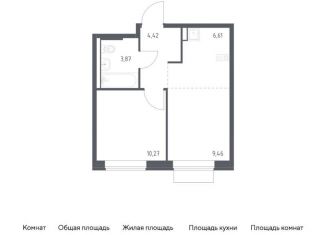 Продам однокомнатную квартиру, 34.6 м2, поселение Кокошкино, жилой комплекс Новое Внуково, к24
