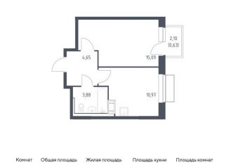 Однокомнатная квартира на продажу, 35.2 м2, Московская область, жилой комплекс Томилино Парк, к6.3