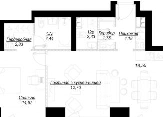 Продается 2-комнатная квартира, 61.8 м2, Москва, район Раменки, 1-й Сетуньский проезд, вл10