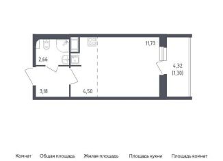 Квартира на продажу студия, 23.4 м2, Колпино, жилой комплекс Астрид, 10, ЖК Астрид