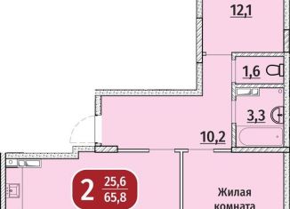 Двухкомнатная квартира на продажу, 68.4 м2, Чебоксары, Гражданская улица, поз4