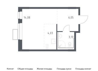 Квартира на продажу студия, 27.3 м2, Московская область