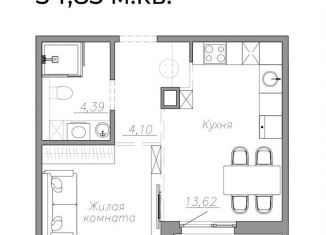 Продам 1-комнатную квартиру, 34.8 м2, Хабаровск