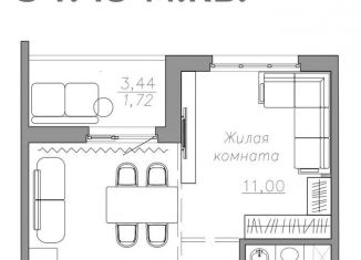 Продается однокомнатная квартира, 34.5 м2, Хабаровский край