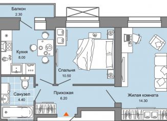 Продам 2-комнатную квартиру, 44 м2, Пермь