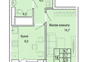 Продаю 1-комнатную квартиру, 32.9 м2, Мытищи, Медицинская улица, 2А