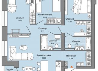 Продажа 4-комнатной квартиры, 89 м2, Кировская область