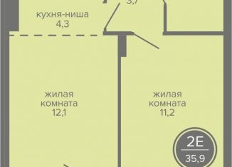 Продается 2-ком. квартира, 35.9 м2, Пермский край, шоссе Космонавтов, 309А