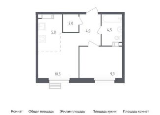 Продажа однокомнатной квартиры, 37.6 м2, Москва, проспект Куприна, 36к1
