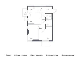 Продам двухкомнатную квартиру, 55.6 м2, деревня Мисайлово, Каширское шоссе - Молоково - Андреевское