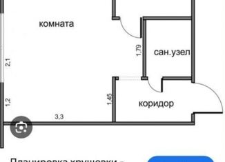 Однокомнатная квартира на продажу, 30 м2, Екатеринбург, улица Попова, 25, метро Площадь 1905 года