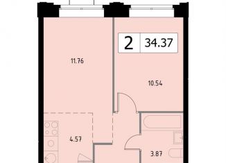 Продажа двухкомнатной квартиры, 34.4 м2, Одинцово