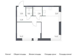 Однокомнатная квартира на продажу, 48 м2, поселение Филимонковское, жилой комплекс Квартал Марьино, к4