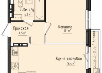 Продается однокомнатная квартира, 36.4 м2, село Первомайский, жилой комплекс Город Оружейников, 23
