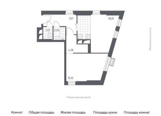 Продажа 1-комнатной квартиры, 49.2 м2, Московская область, жилой комплекс Спутник, к15