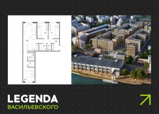 3-комнатная квартира на продажу, 85 м2, Санкт-Петербург, Кожевенная линия, 39к5, метро Горный институт